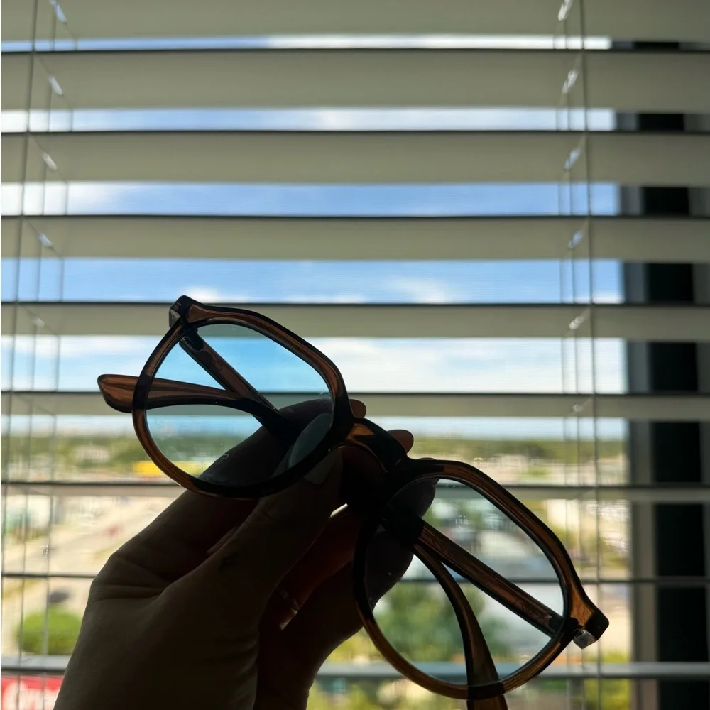 Blue Lens Brown Frame Sunglasses